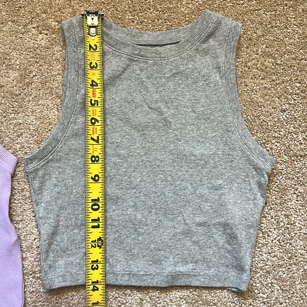Hollister Must Have Collection Tank Top Bundle Lavender and Gray Ribbed Size XS - Picture 6 of 8